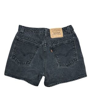 Levi’s Vintage Orange Tab 941 Black Denim Shorts High Rise Size 10